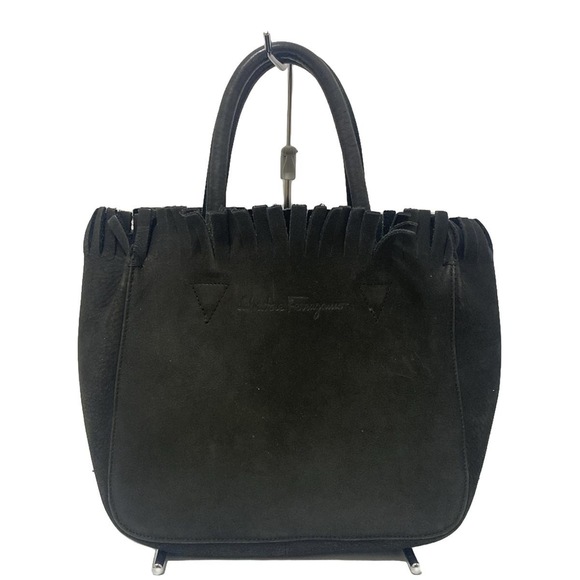 Salvatore Ferragamo Handbags - Salvatore Ferragamo Fringe Leather Tote Bag Black